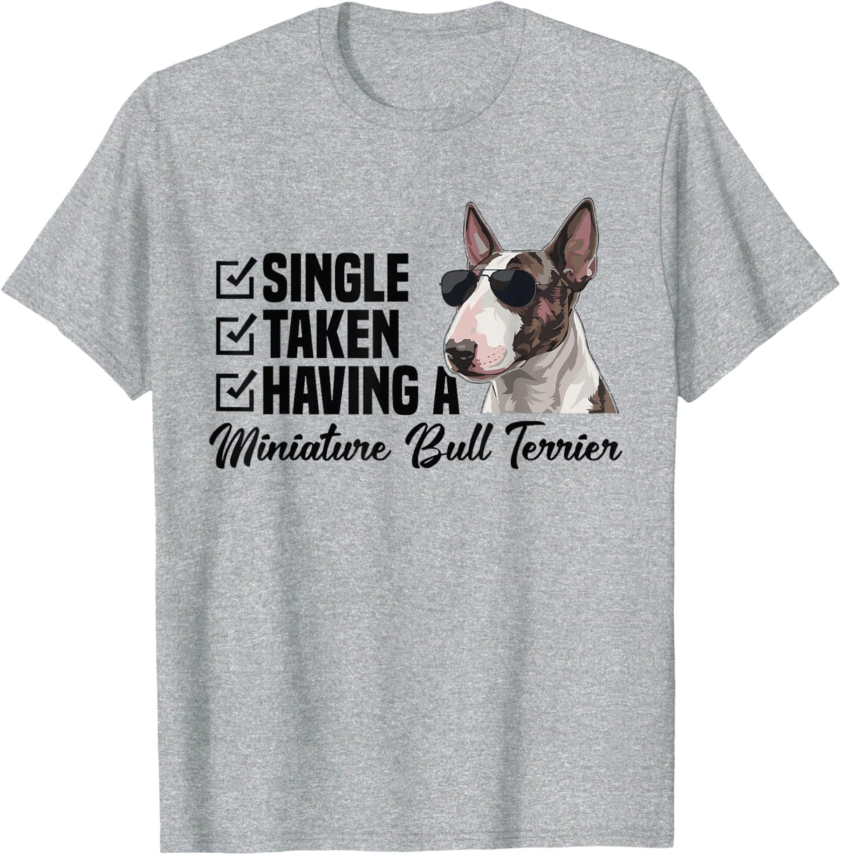 Miniature Bull Terrier Mom Woman Miniature Bull Terrier T-Shirt - Heather Grey