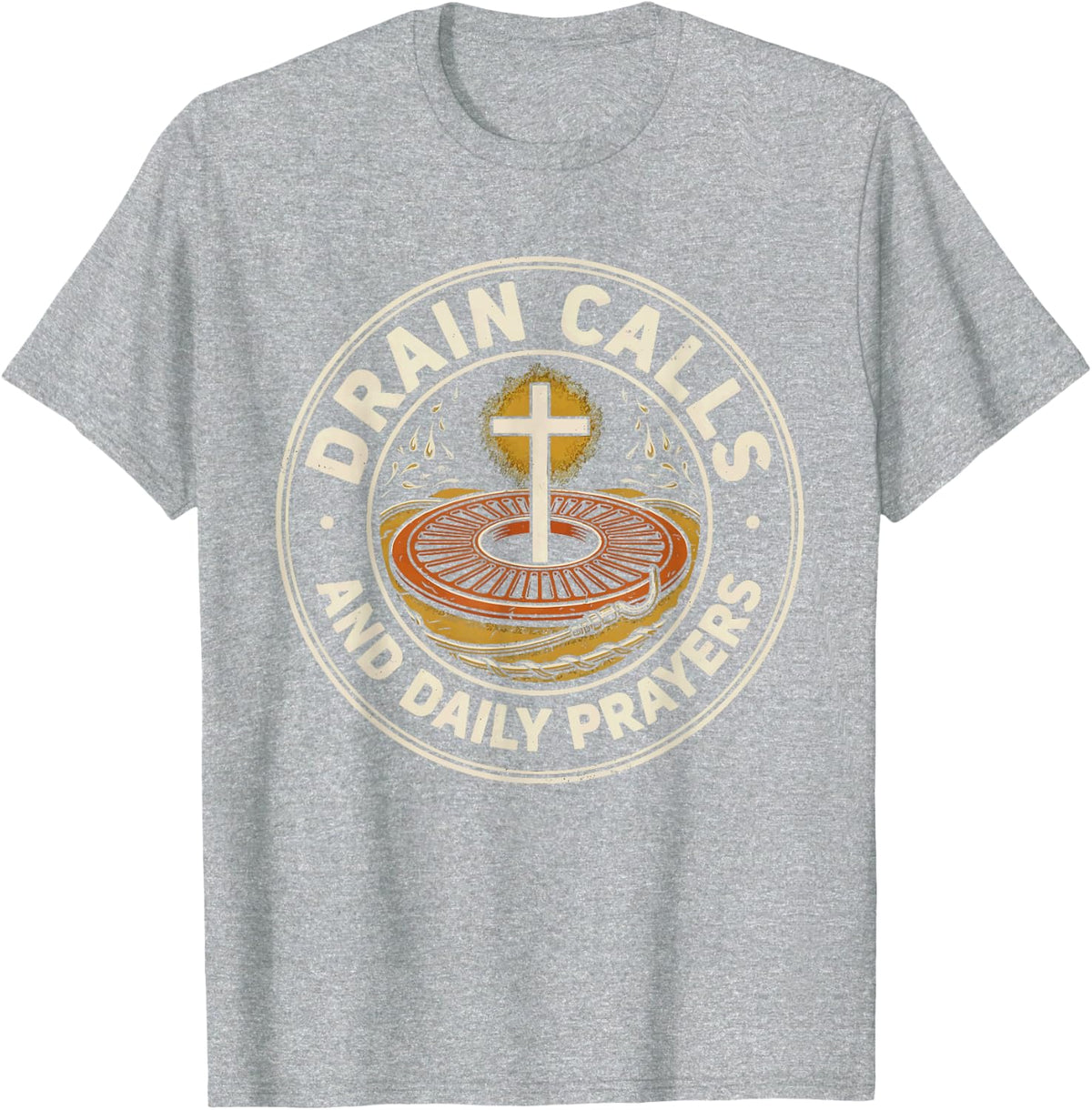 Christian Plumber Jesus Christ Pipefitter Plumbing T-Shirt - Heather Grey