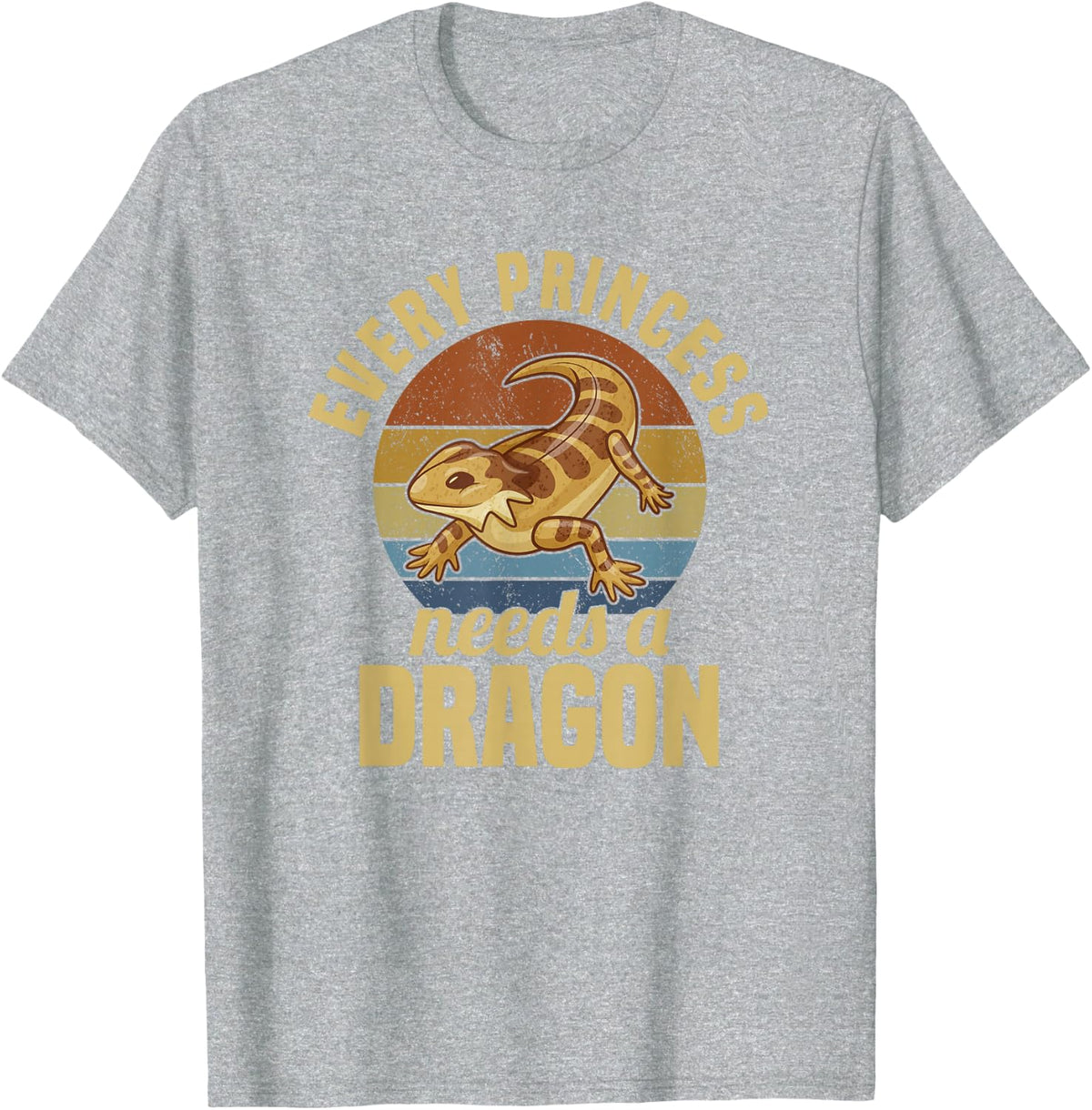 Bearded Dragon Lizard Reptile Pet T-Shirt - Heather Grey