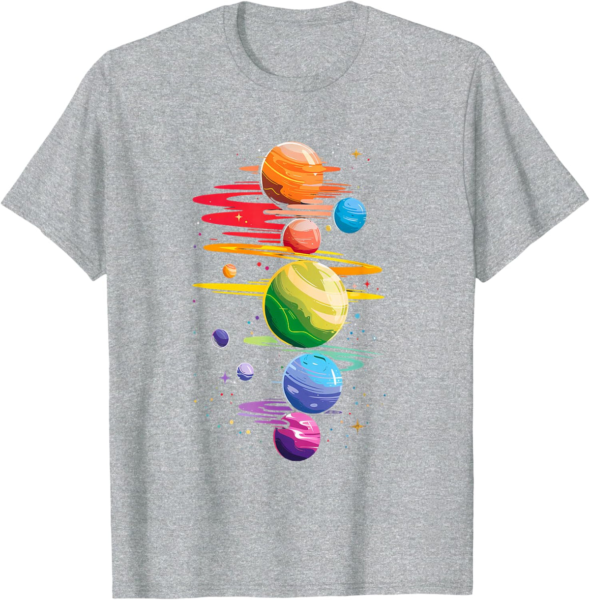 LGBT Planet Rainbow Flag LGBT Parade LGBTQ Gay Pride Month T-Shirt - Heather Grey