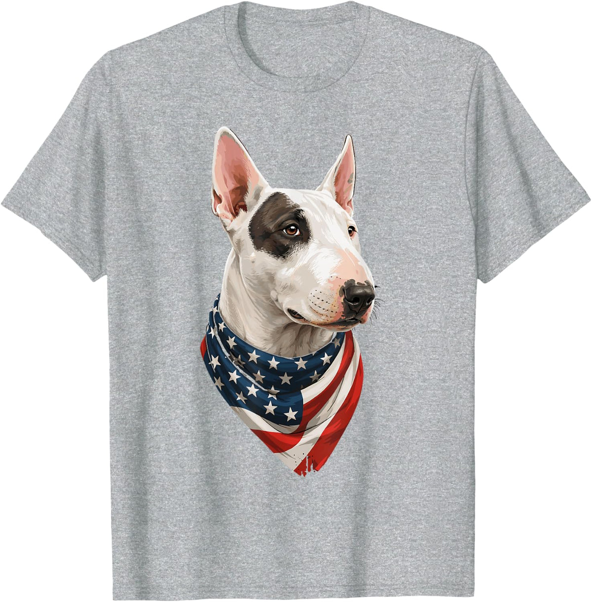 Miniature Bull Terrier Pups Patriot Miniature Bull Terrier T-Shirt - Heather Grey