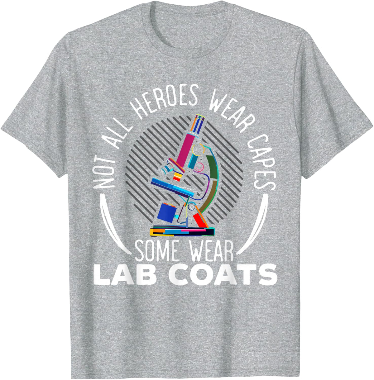 Medical Laboratory Technician T-Shirt Tees Lab Tech Shirts for Clinical Science Scientist - Heather Grey