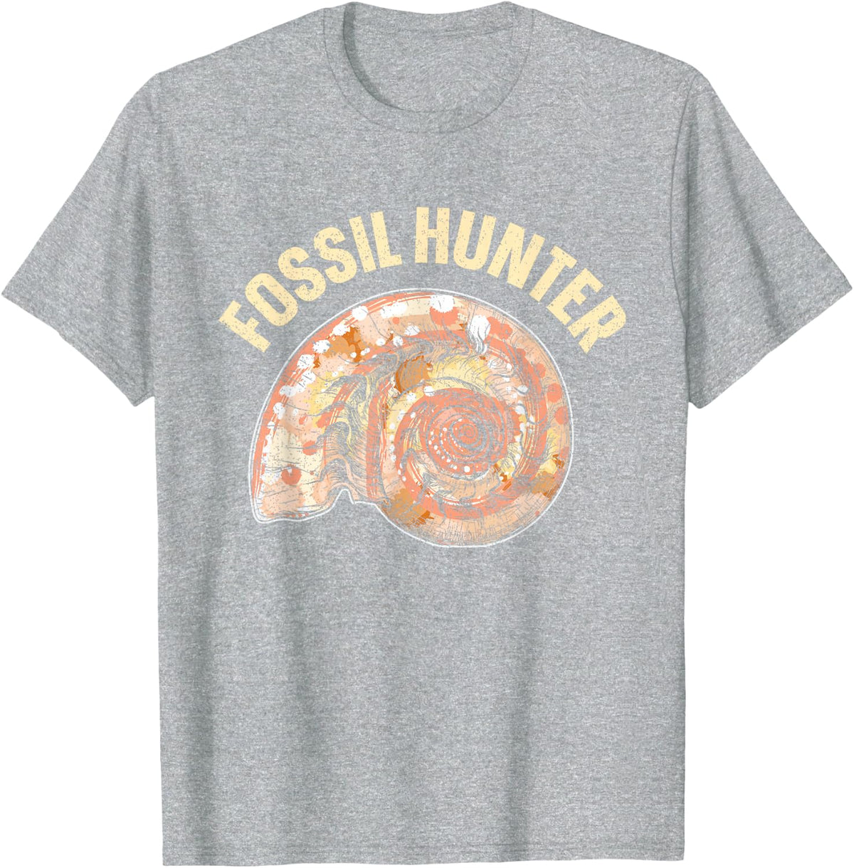 Fossil Hunter Paleontology Prehistoric Paleontologist T-Shirt - Heather Grey