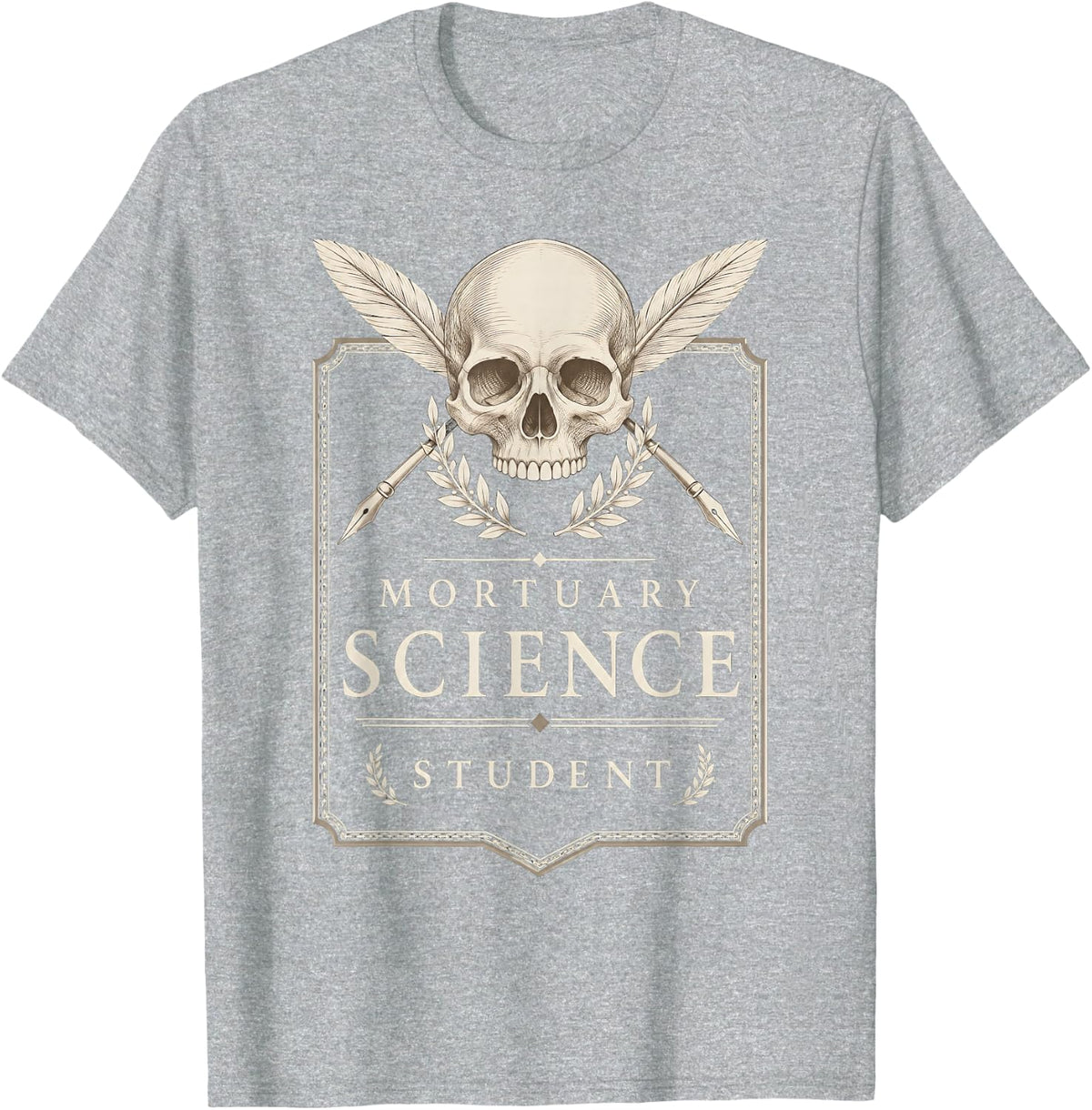 Mortuary Science Student Skull Embalmer T-Shirt - Heather Grey