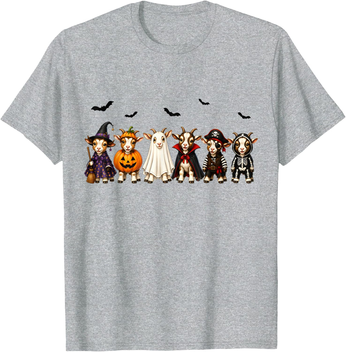 Goat Halloween Costume T-Shirt - Heather Grey