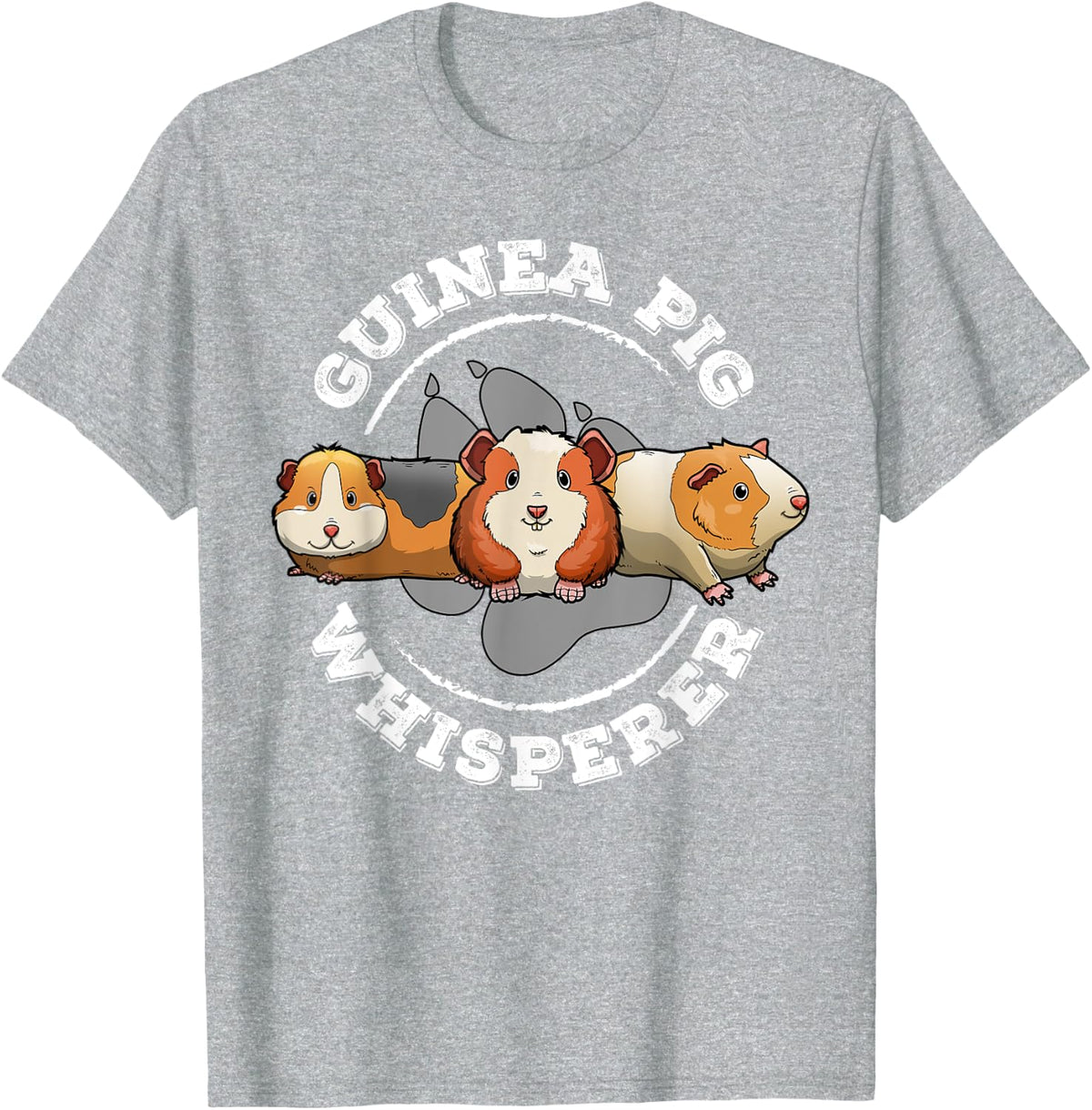 Guinea Pig Whisperer Funny Furry Pet Kids Boys Girl Womens T-Shirt - Heather Grey