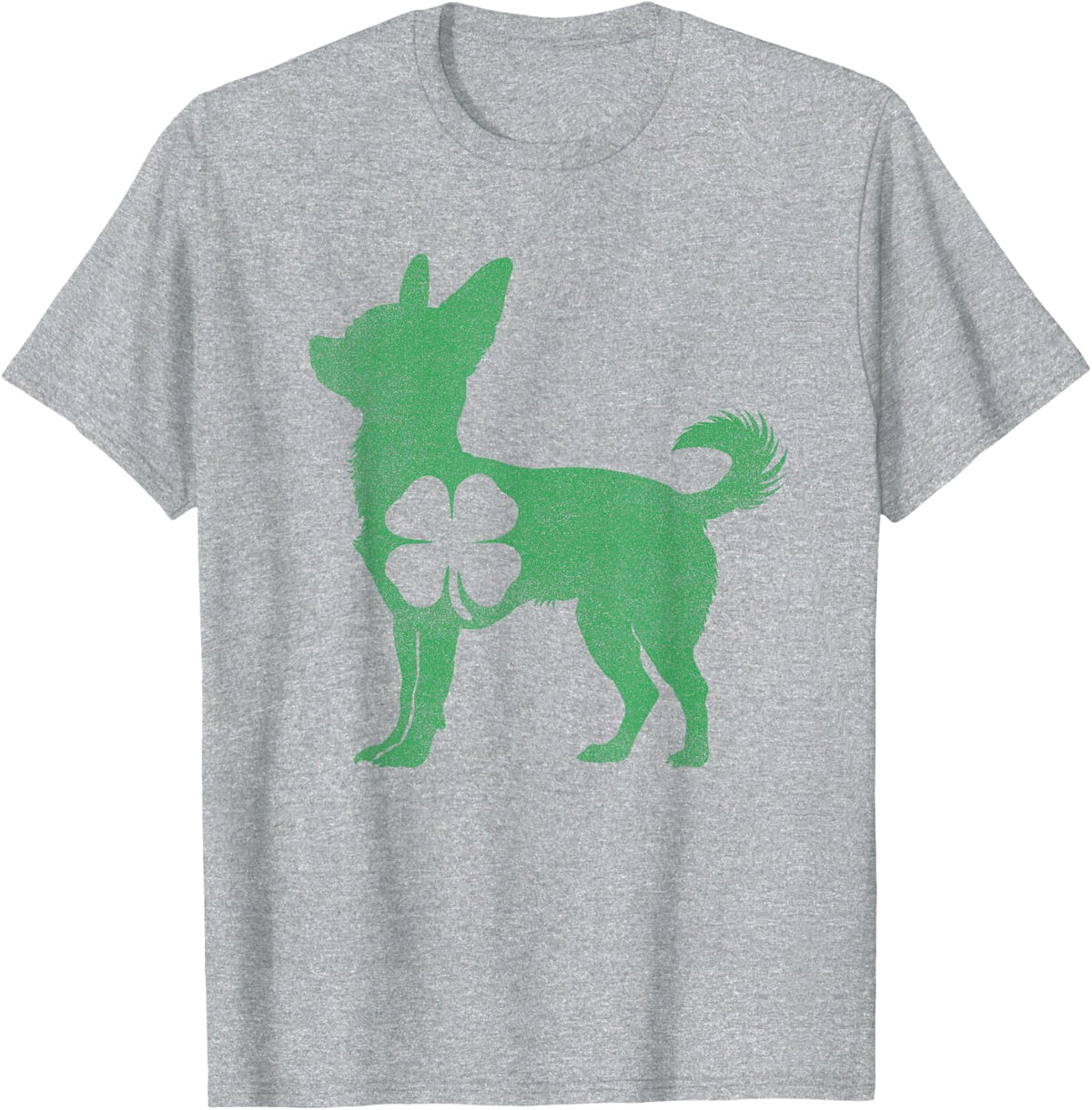 Chihuahua Dog -Shamrock St Patricks Day Saint Paddys Irish T-Shirt - Heather Grey