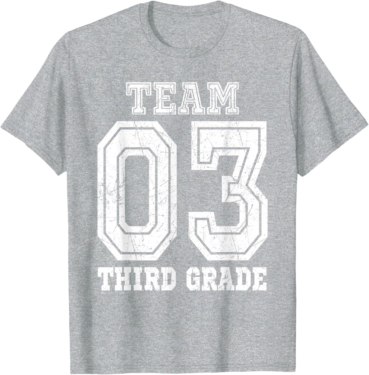 Team 3rd Grade Back To School T-Shirt Third Grade Teacher Student Tees - Heather Grey