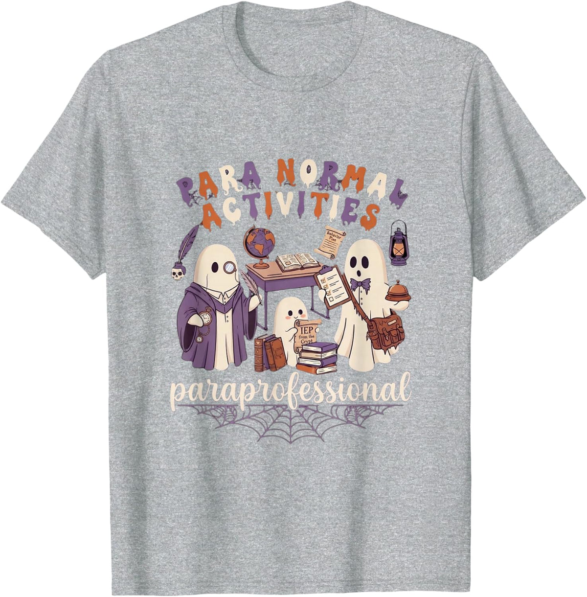 para Normal Activities Paraprofessional Halloween T-Shirt - Heather Grey
