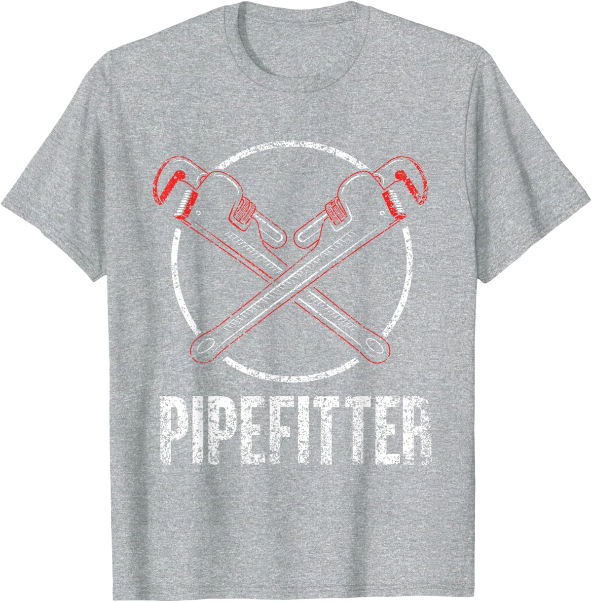 Plumber Pipe Locker Pipe Pipe Construction Plumber T-Shirt - Heather Grey