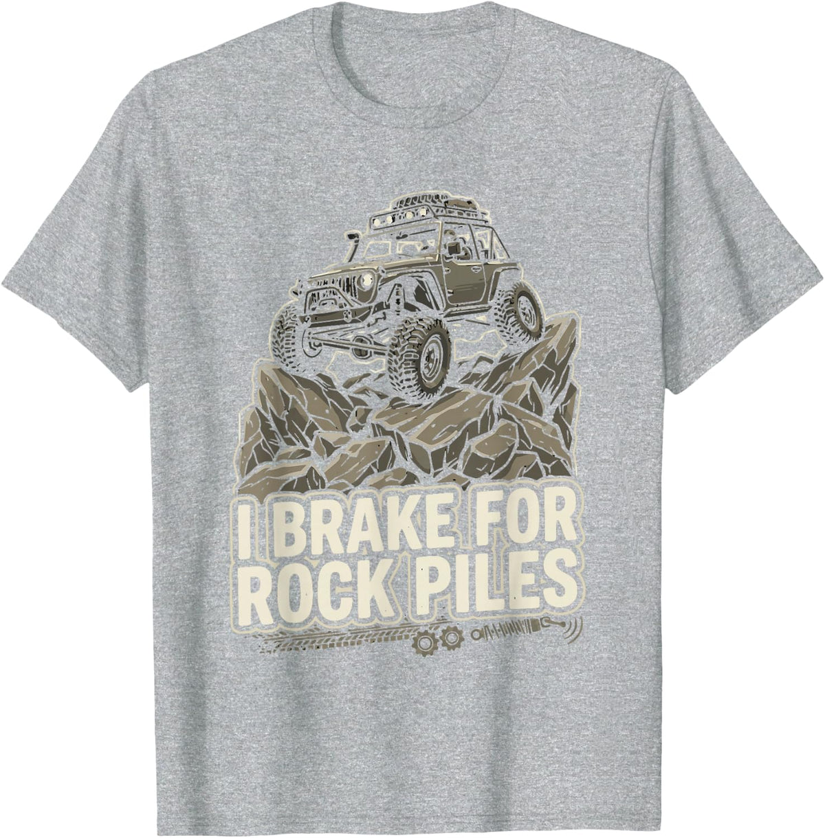 RC Crawling Remote Controlled Car RC Car RC Rock Crawler T-Shirt - Heather Grey