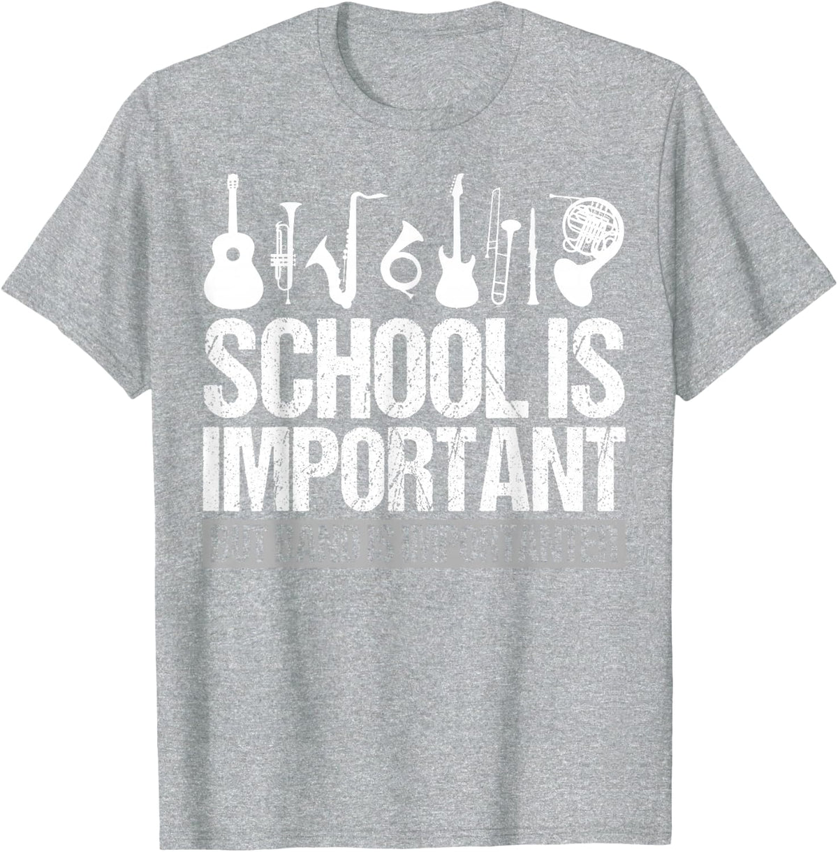 School Important Band Importanter Marching Band T-Shirt - Heather Grey