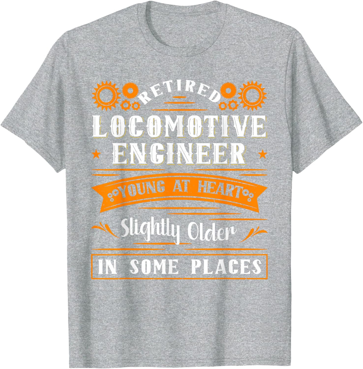 Locomotive Engineer Train Driver T-Shirt - Heather Grey
