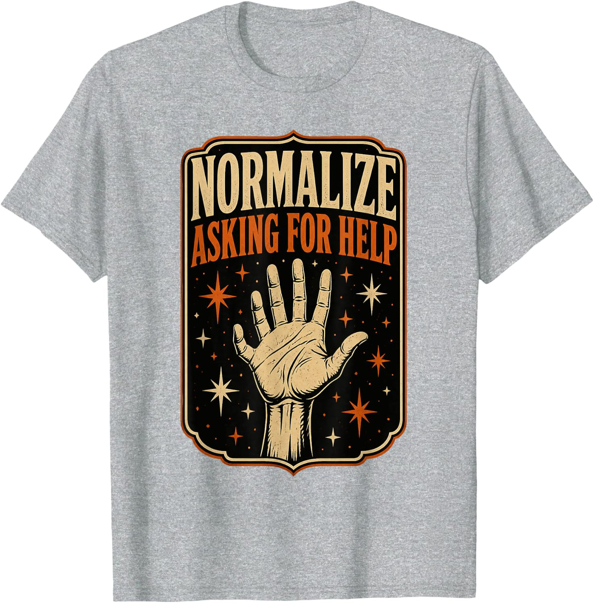 NORMALIZE Asking for Help School Counselor Halloween T-Shirt - Heather Grey