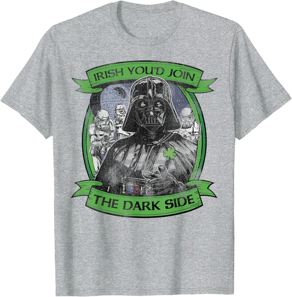 Star Wars St. Patrick's Day Irish You'd Join The Dark Side T-Shirt - Heather Grey