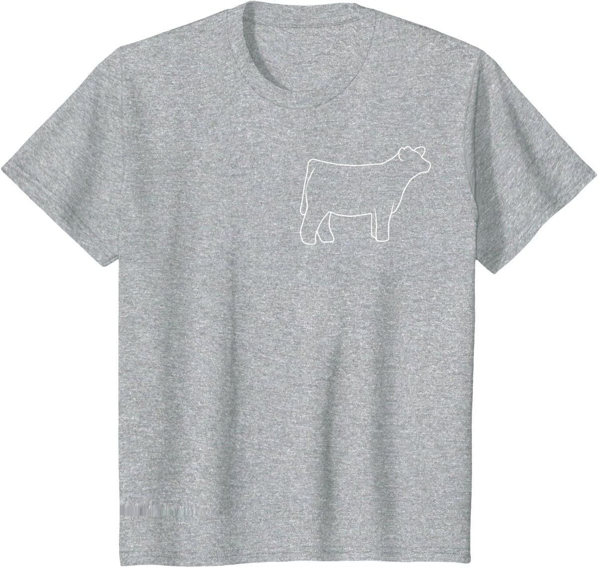Cow Show Steer Girl T-Shirt Tees for Livestock Show Competition Cattle Farmer Cowgirl Shirt - Heather Grey