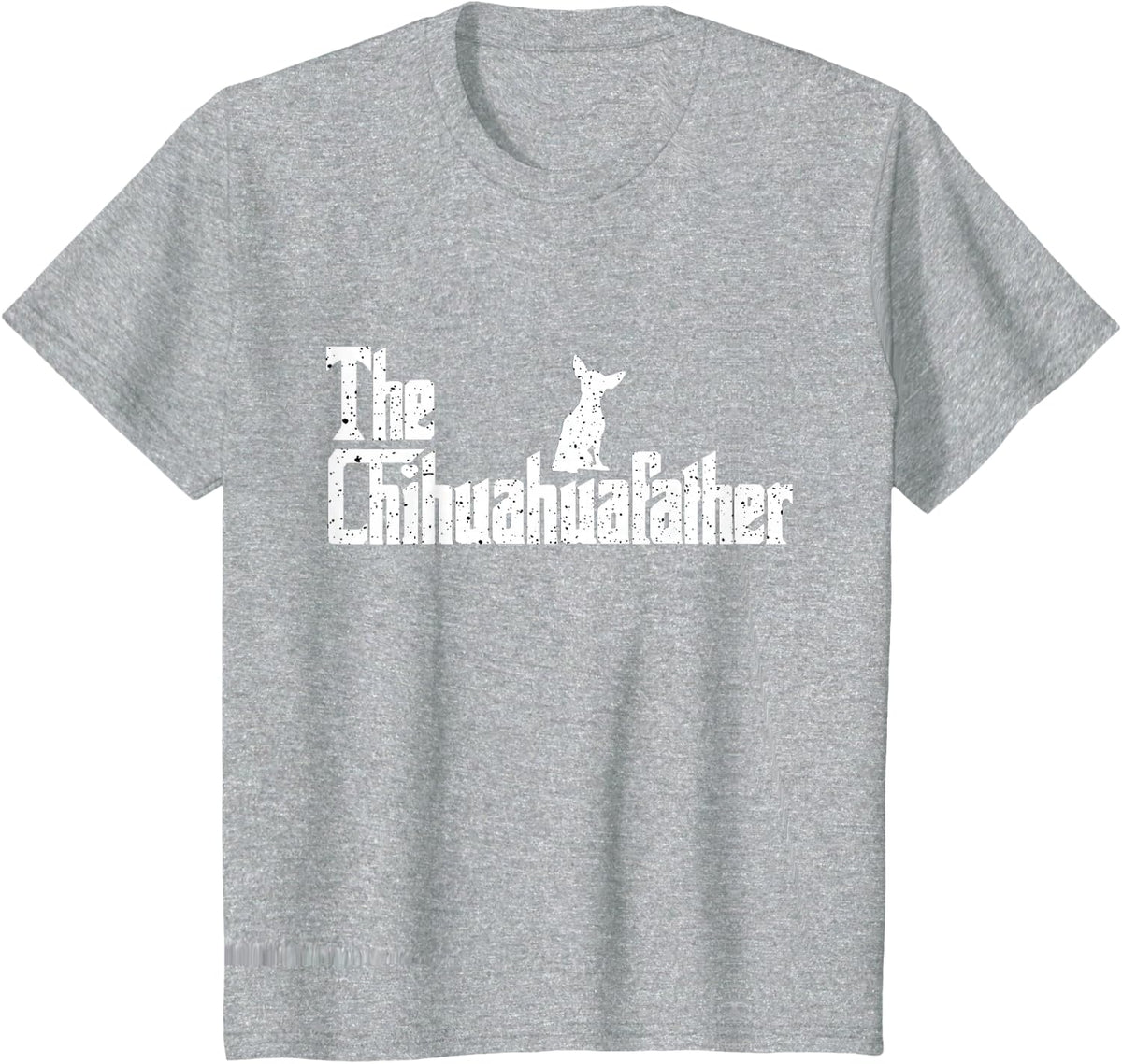 Retro The Dog Father, Chihuahua Lover Dog Dad, Best Dog Meme T-Shirt - Heather Grey